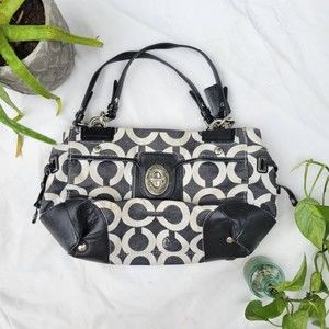 Coach Peyton Canvas Op Art Carryall